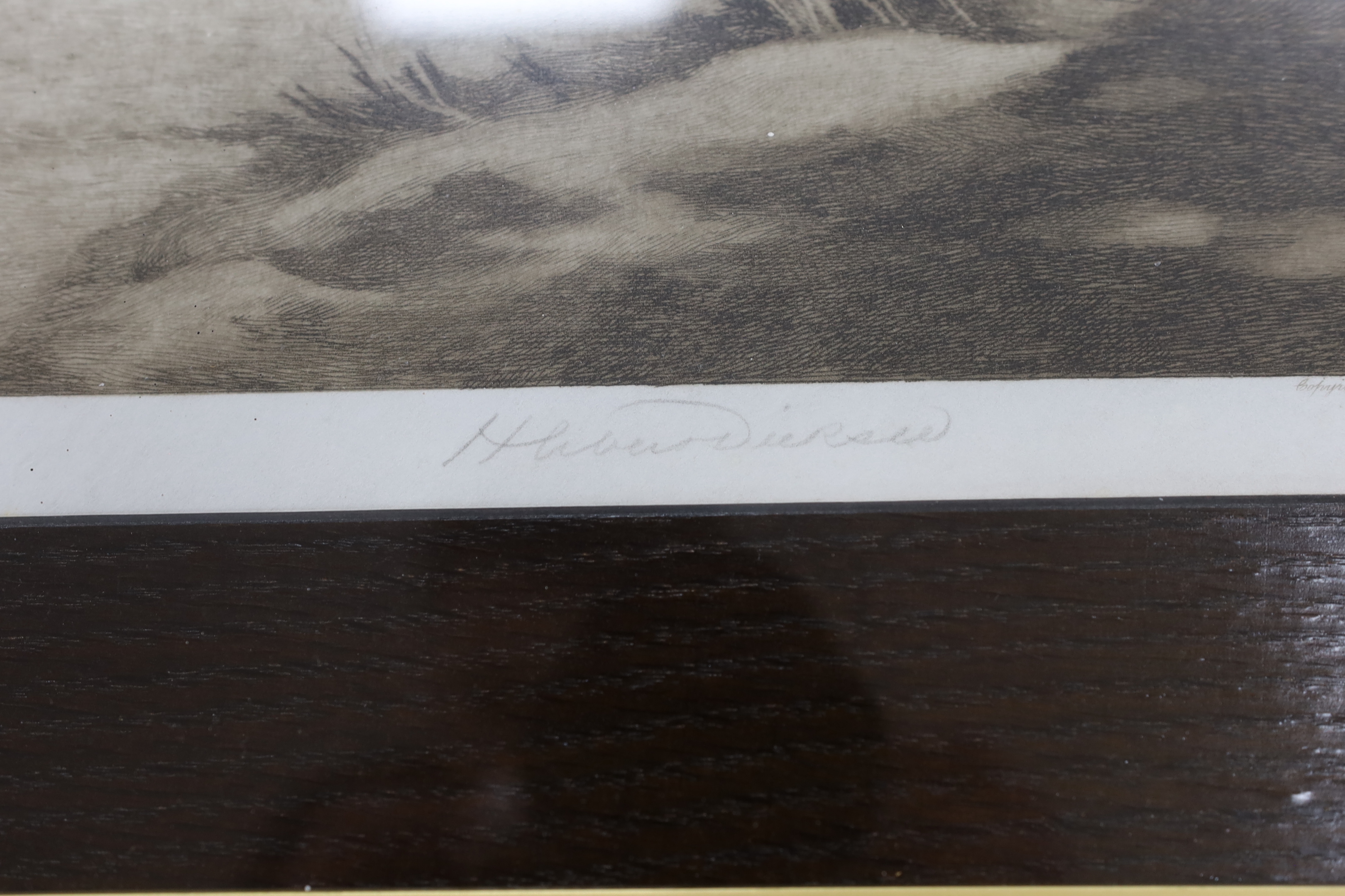 Herbert Dicksee (1862-1942), etching, A Place In The Sun, signed in pencil, publ. 1924, 36 x 56cm